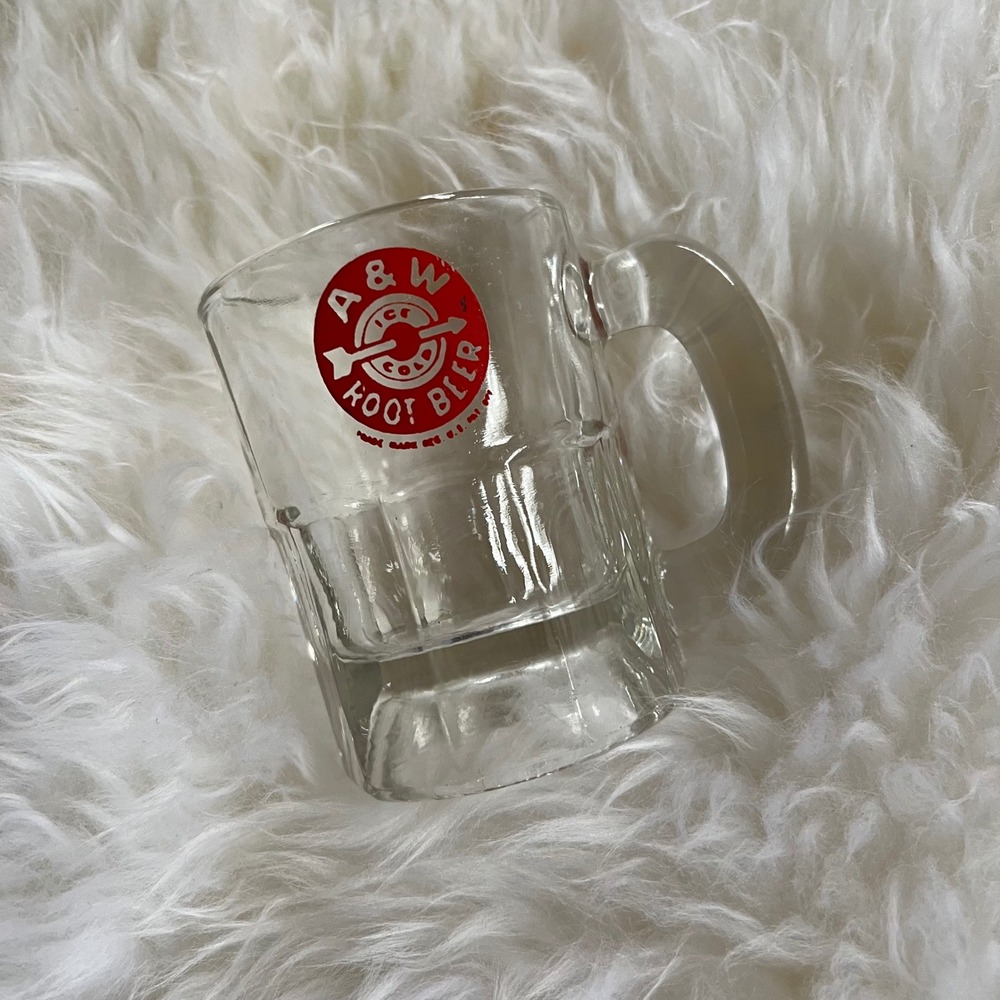 Vintage‎ 1960s A&W Root Beer Miniature Glass Souvenir Mug